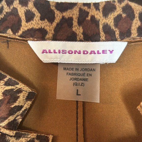 🆕 ALLISON DALEY Microfiber Animal Print Overcoat - Picture 10 of 15